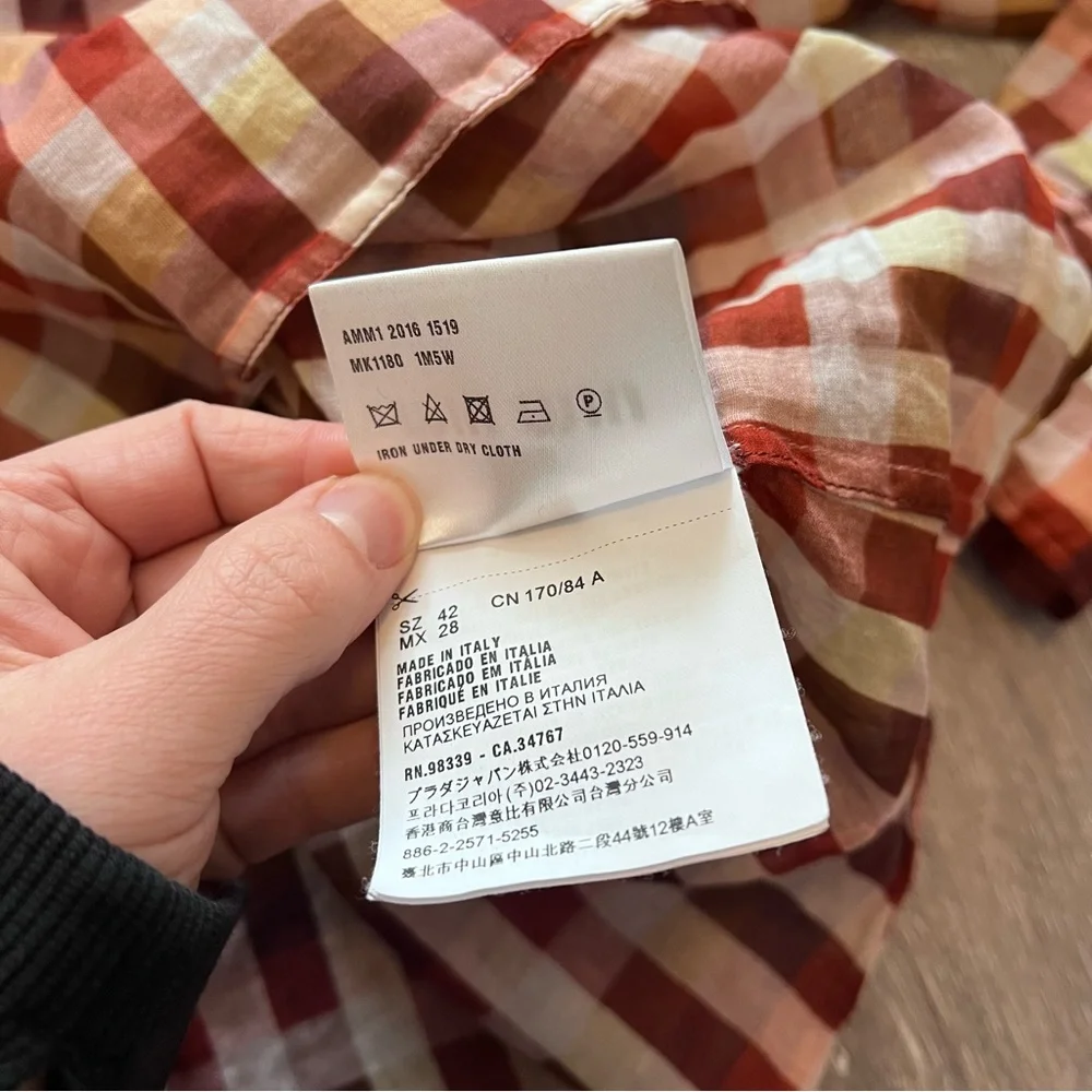 Miu miu plaid button down shirt - Picture 8 of 11